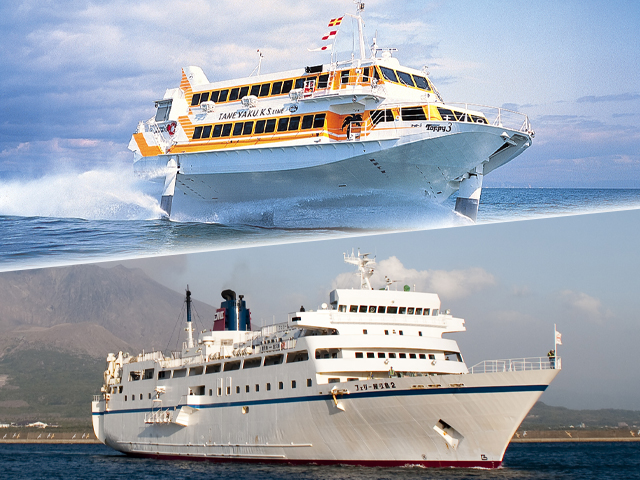 往路高速船復路フェリー利用